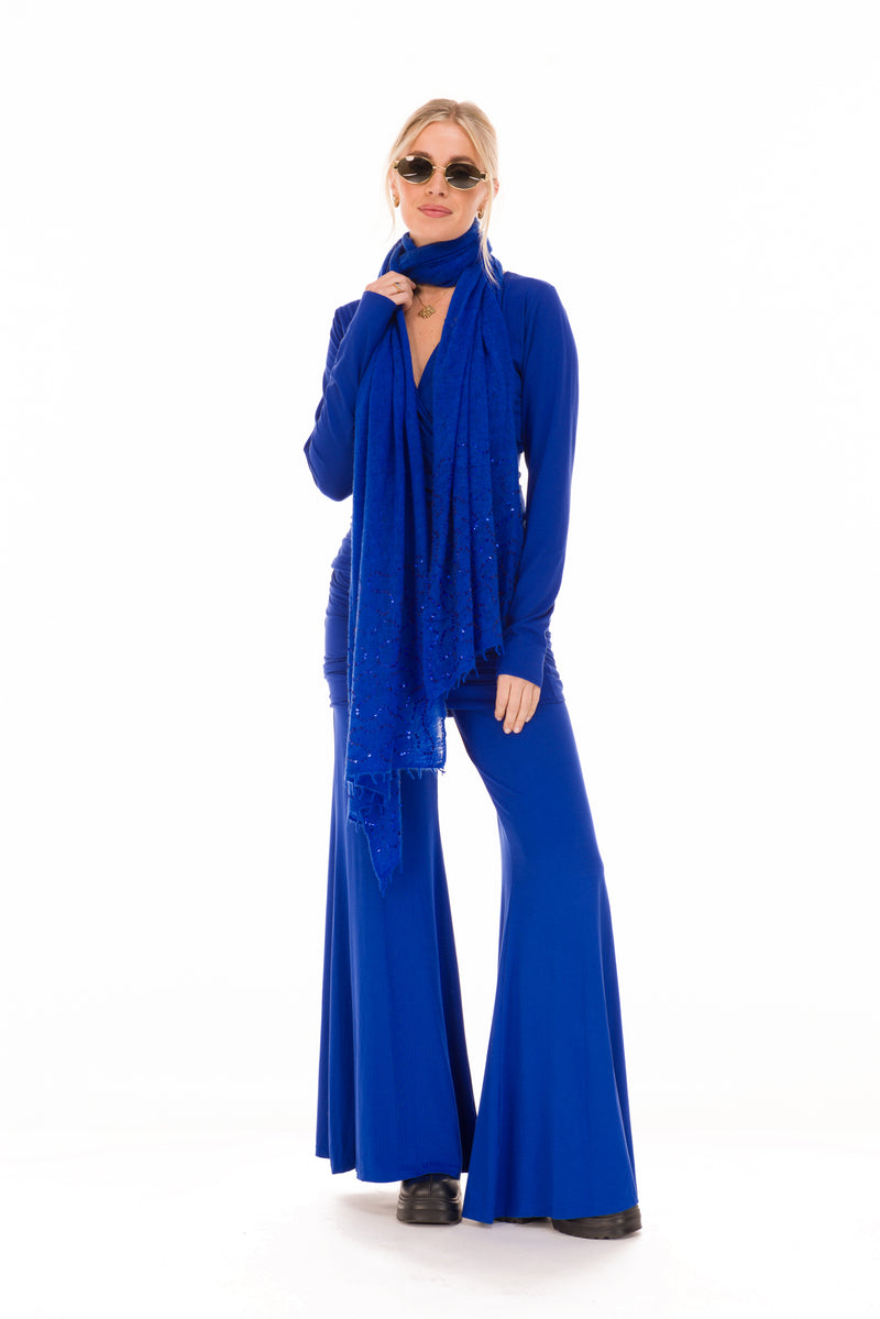 BAMBOO CROSSOVER DRESS COBALT BLUE