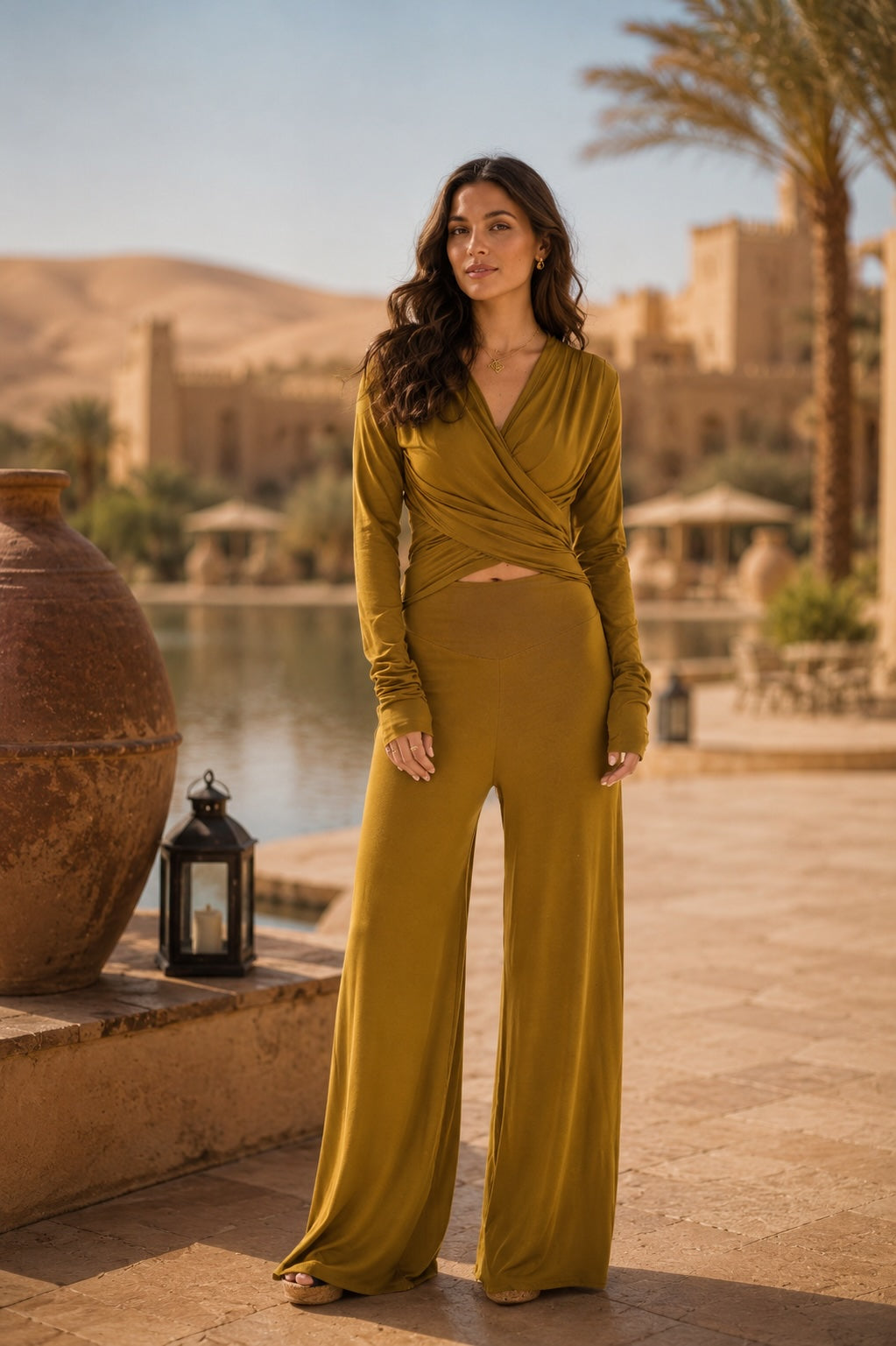 BAMBOO DRAPE SHRUG PISTACHIO