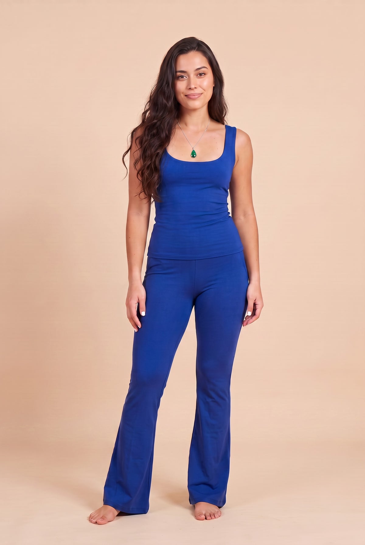 BAMBOO NEW SQUARE NECK TOP COBALT BLUE