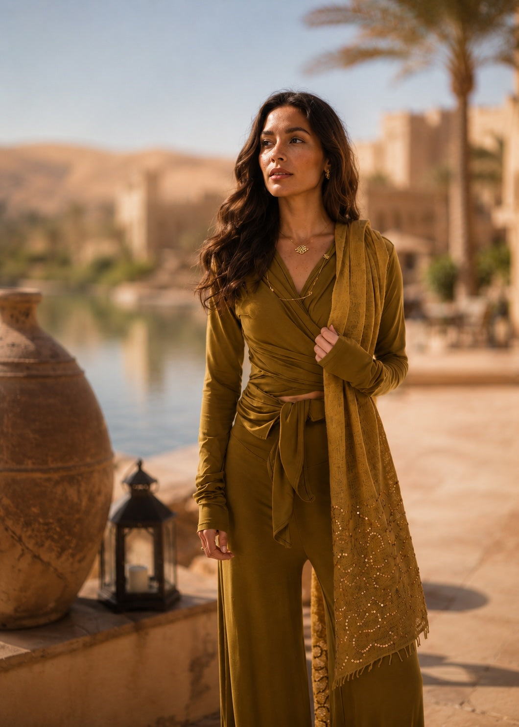 BAMBOO DRAPE SHRUG PISTACHIO