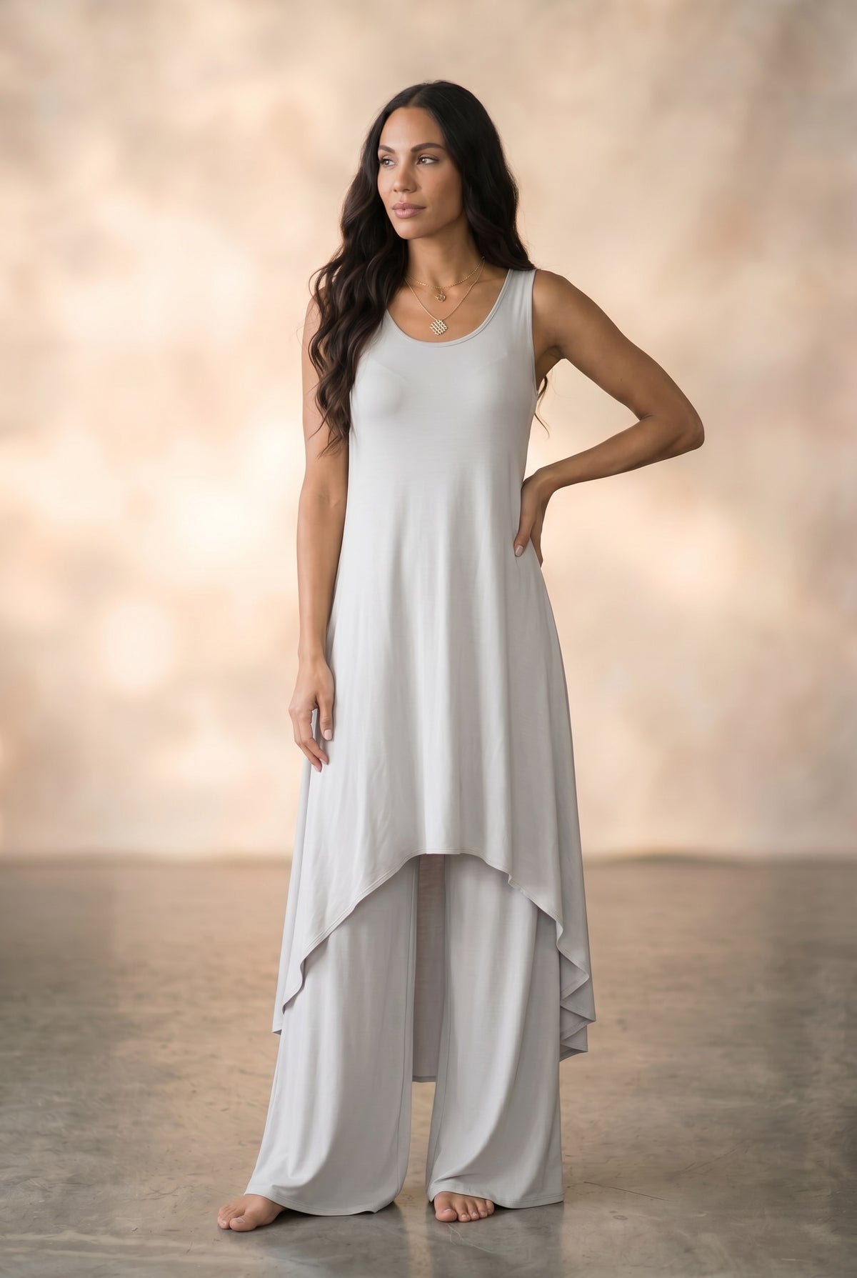 BAMBOO ELFIN DRESS SILVER GREY