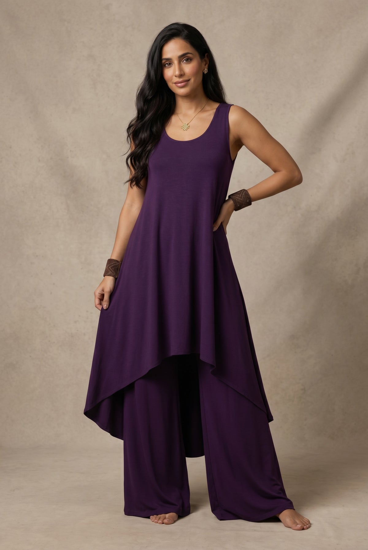 BAMBOO SAILOR PANTS DEEP PURPLE