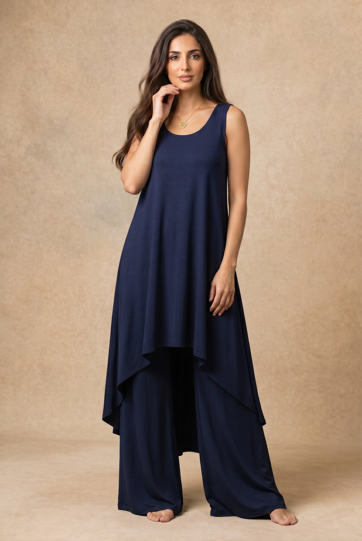 BAMBOO ELFIN DRESS NAVY