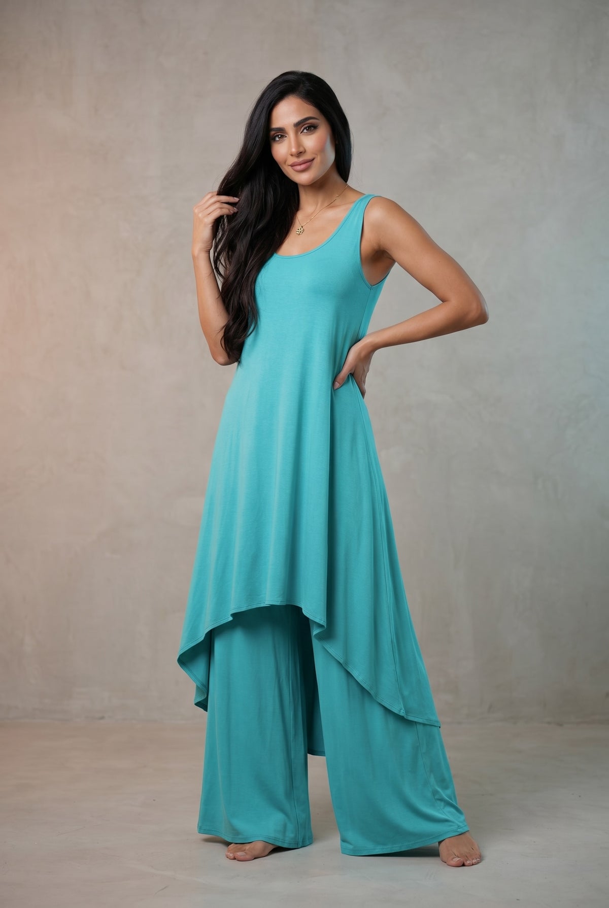 BAMBOO SAILOR PANTS TURQUOISE