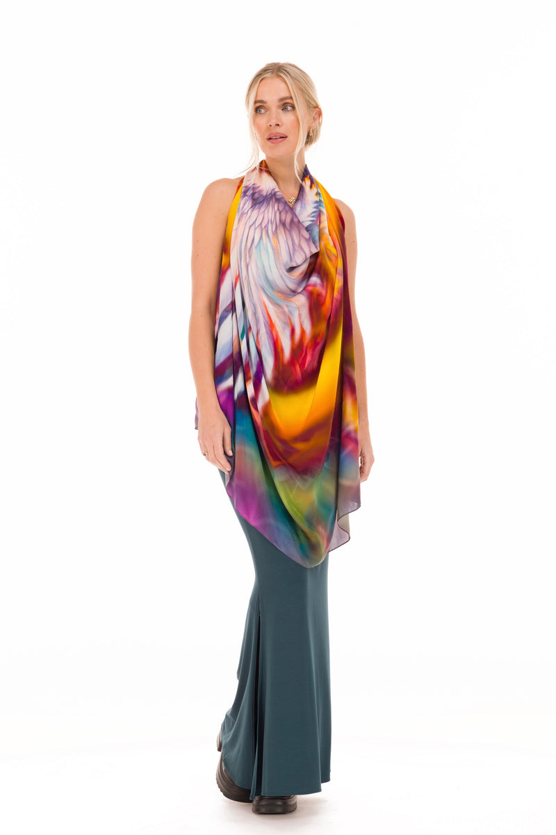 PHOENIX RISING – SILK MEDICINE SHAWL