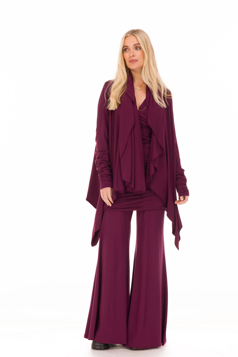 BAMBOO CROSSOVER DRESS BERRY