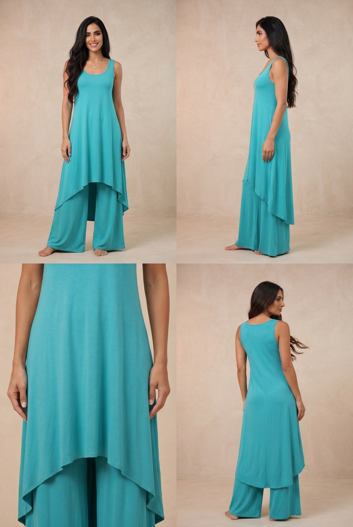 BAMBOO SAILOR PANTS TURQUOISE