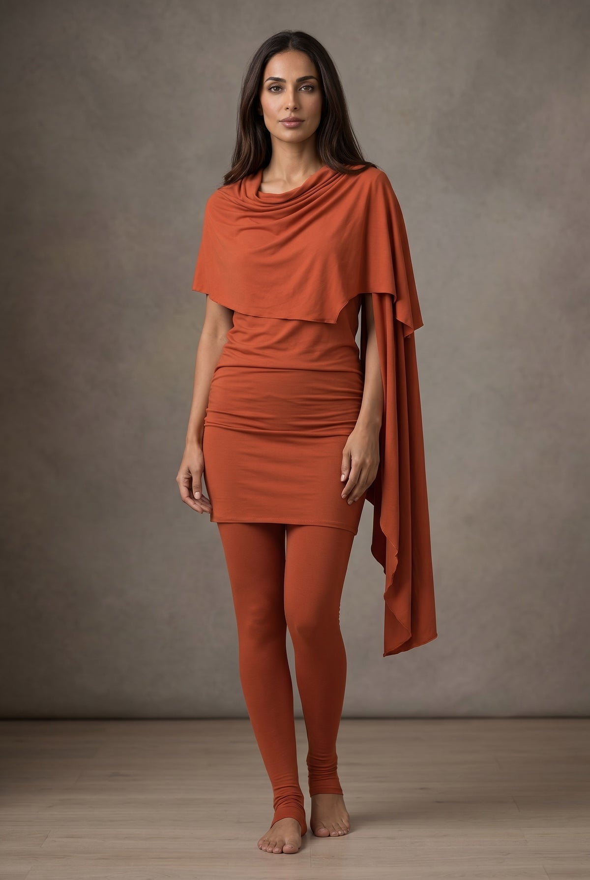 BAMBOO SCARF TERRACOTTA