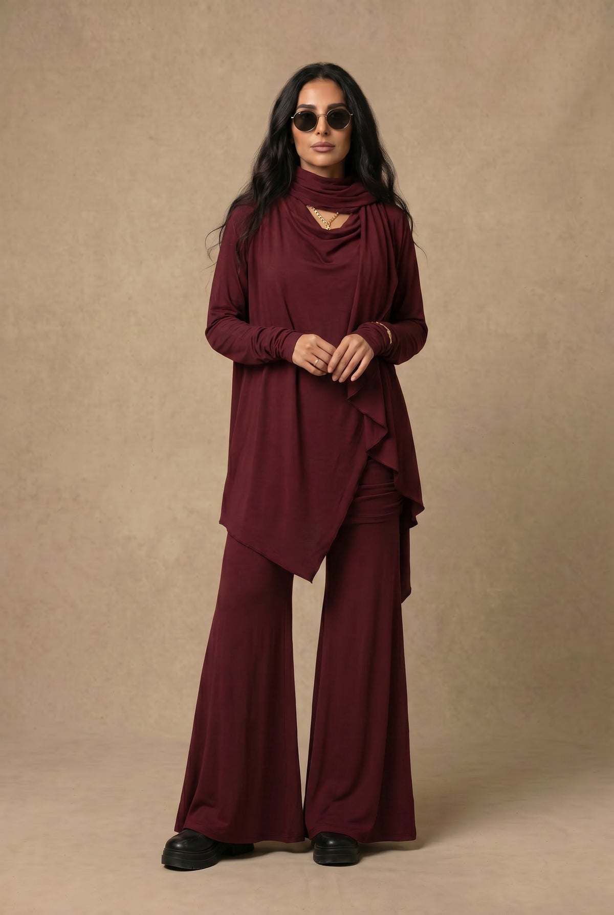 BAMBOO SAILOR PANTS BURGUNDY