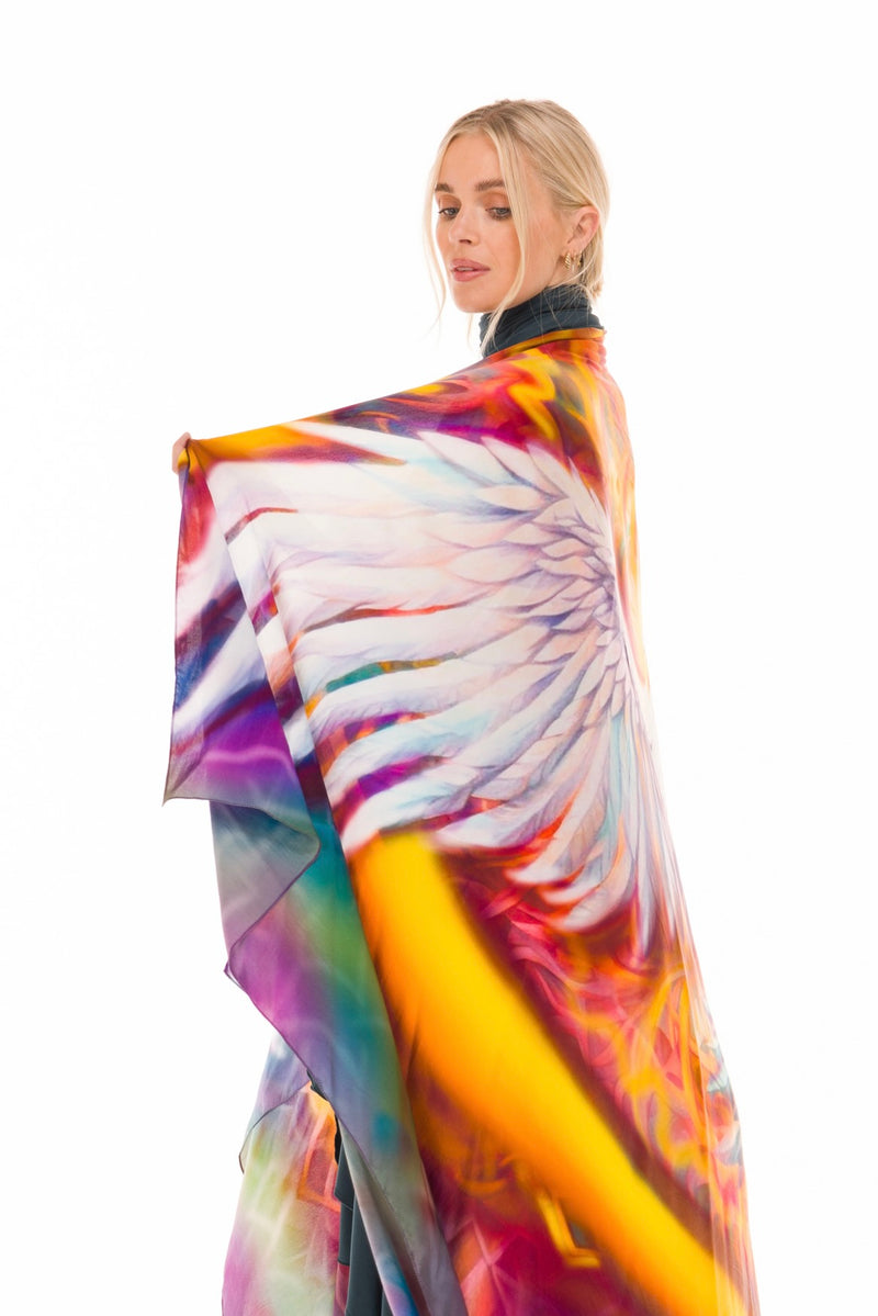 PHOENIX RISING – SILK MEDICINE SHAWL