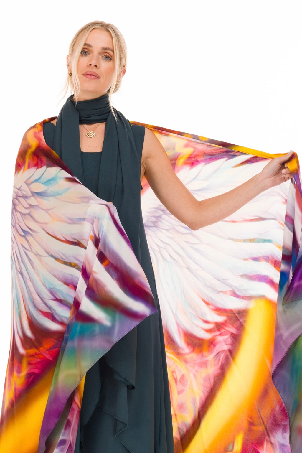 PHOENIX RISING – SILK MEDICINE SHAWL