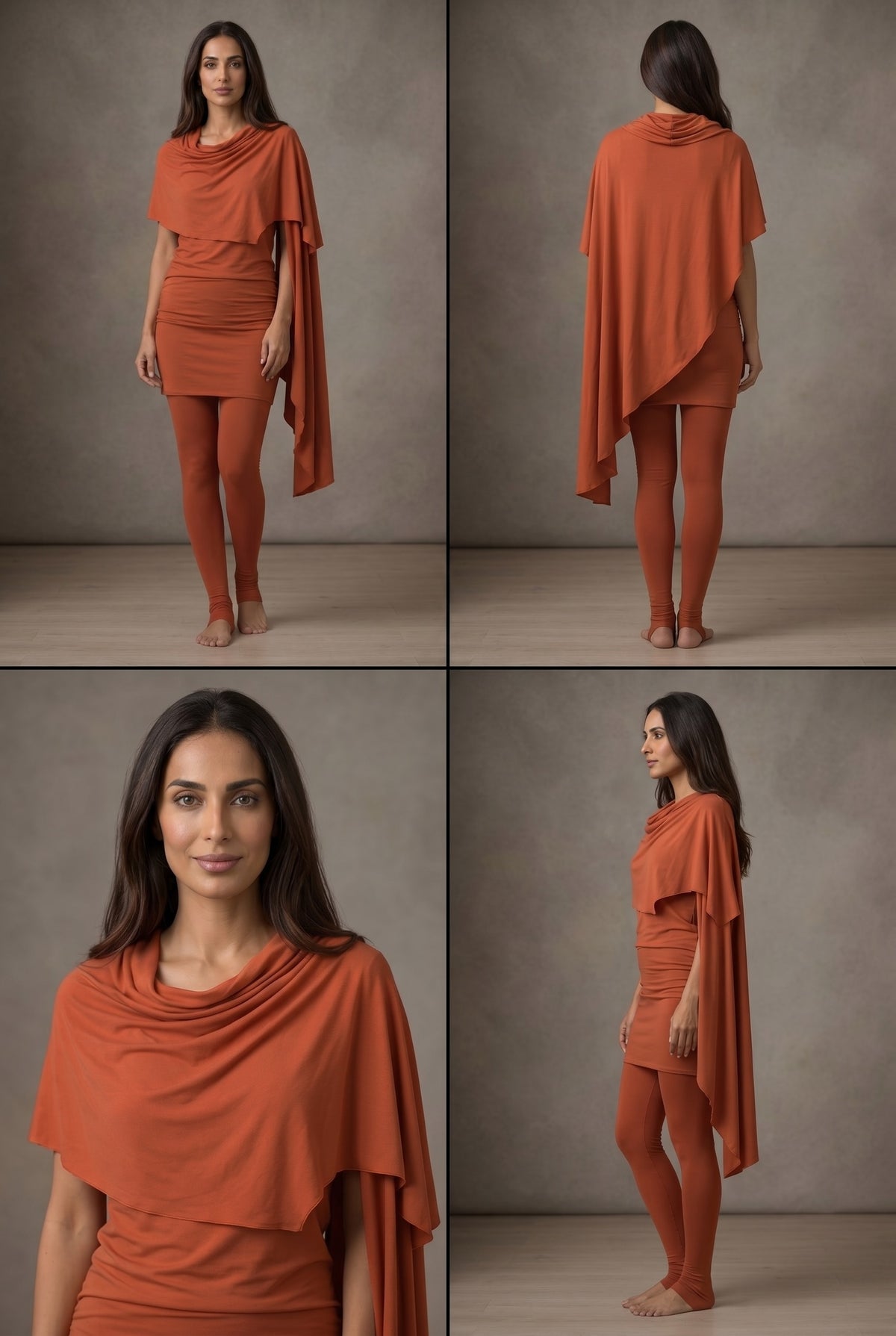 BAMBOO SCARF TERRACOTTA