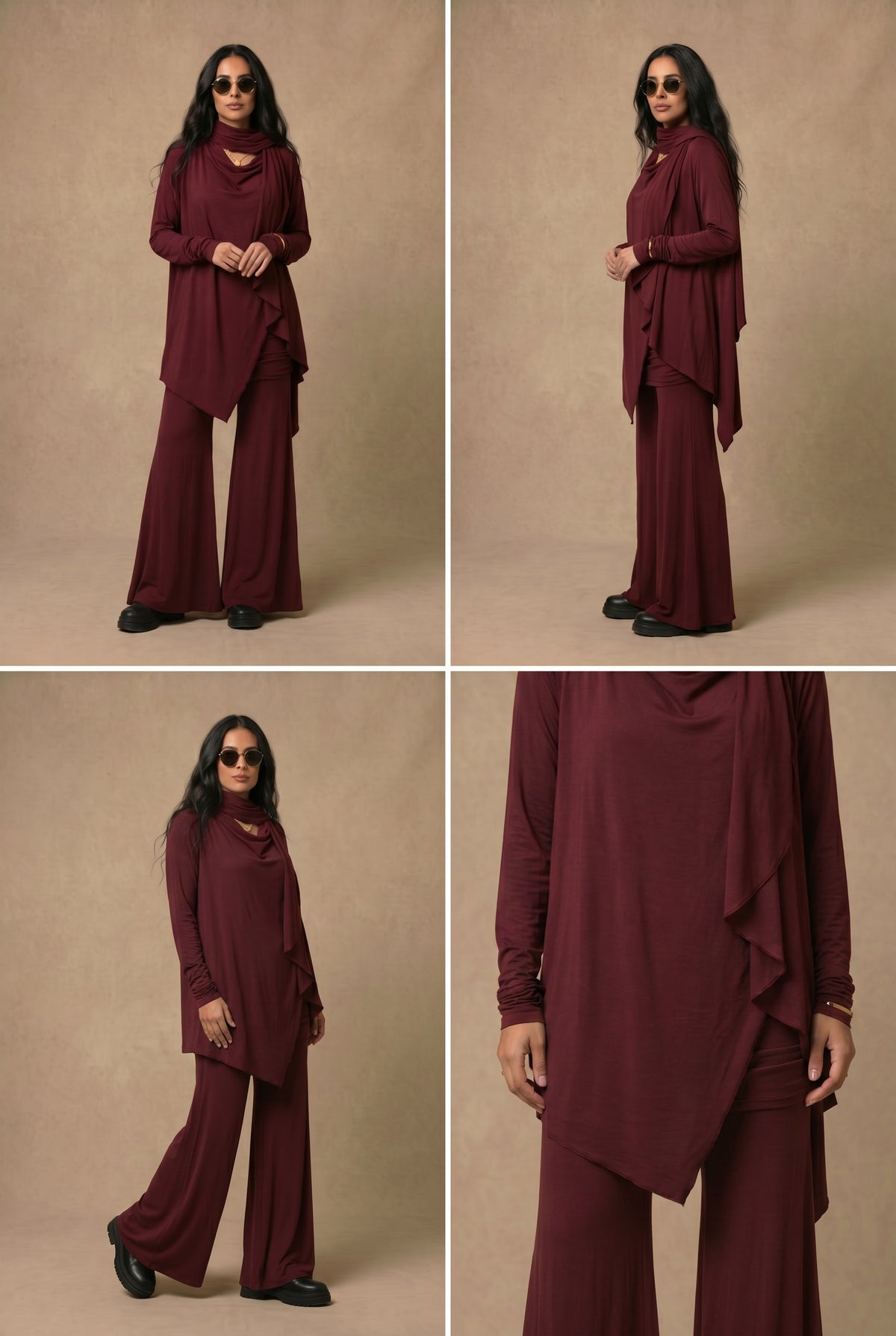 BAMBOO SAILOR PANTS BURGUNDY