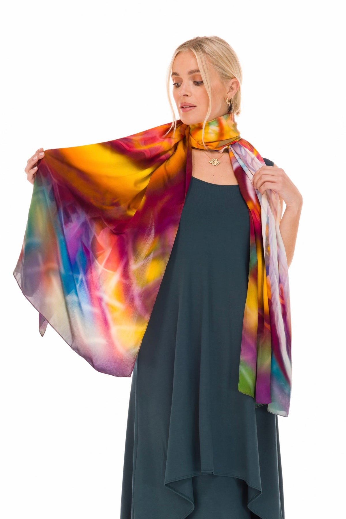 PHOENIX RISING – SILK MEDICINE SHAWL