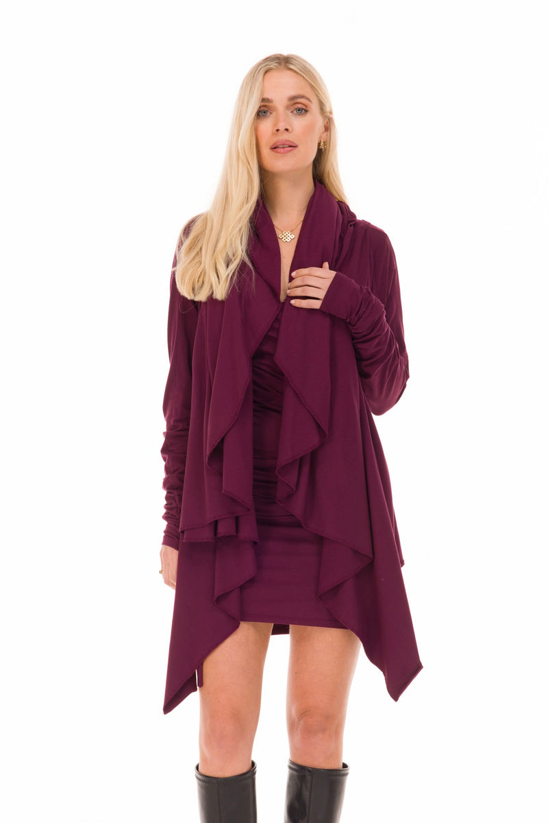 BAMBOO CROSSOVER DRESS BERRY