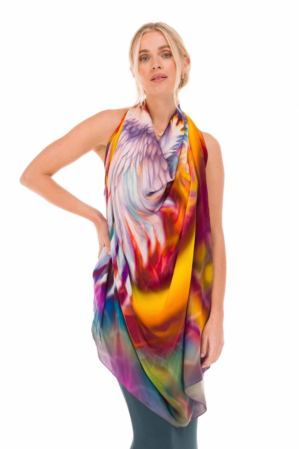 PHOENIX RISING – SILK MEDICINE SHAWL