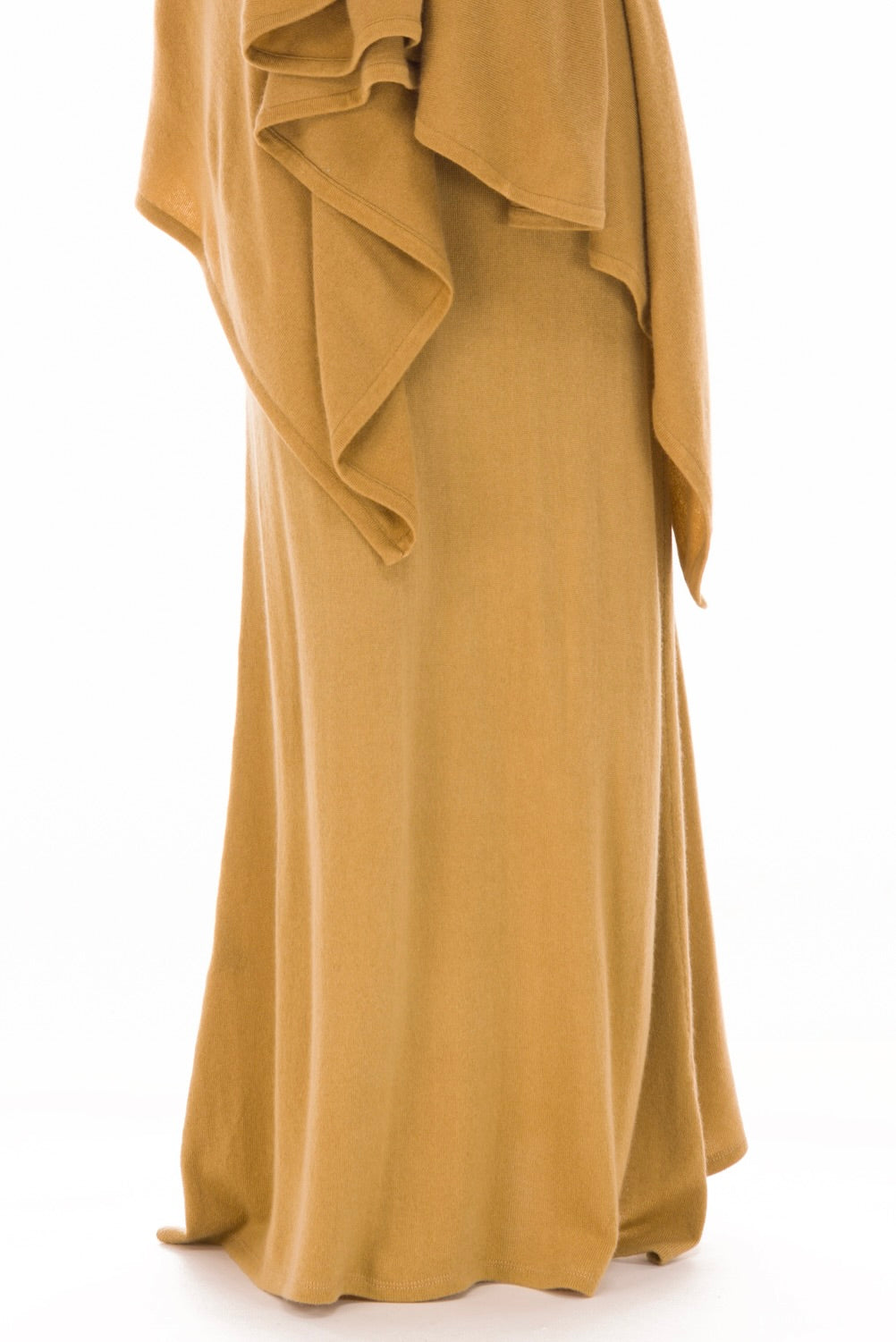 100% CASHMERE MAXI FITTED DRESS PISTACHIO