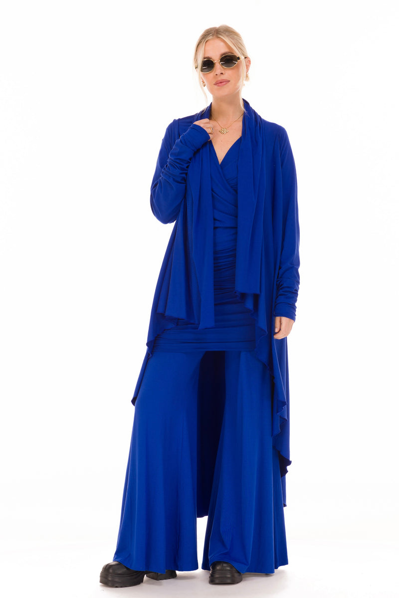 BAMBOO CROSSOVER DRESS COBALT BLUE