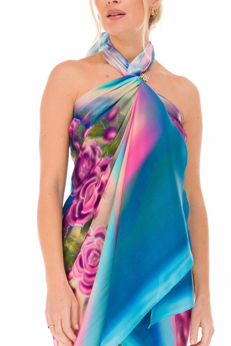 WHITE TARA SILK SHAWL - EMBRACE OF HEALING