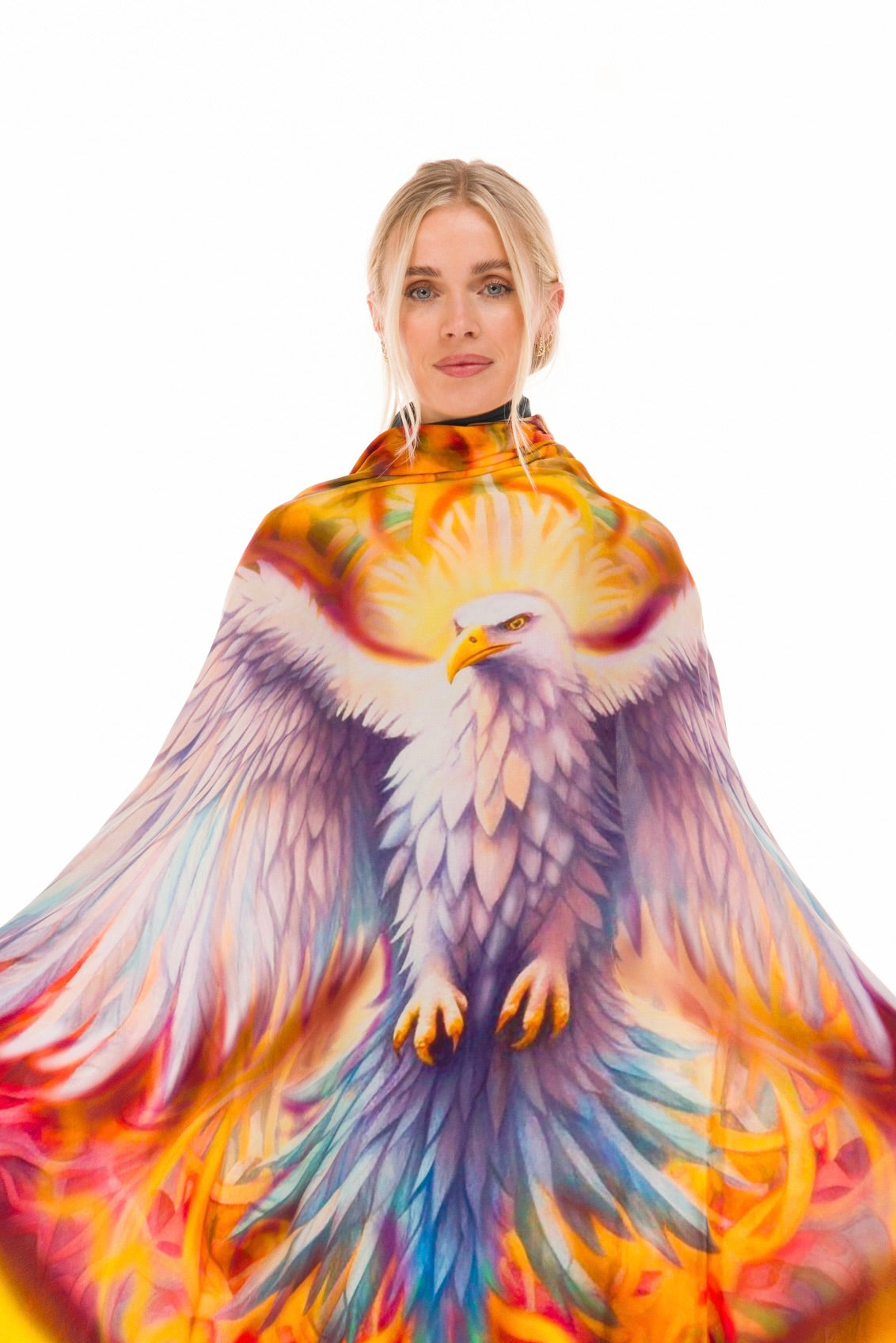 PHOENIX RISING – SILK MEDICINE SHAWL