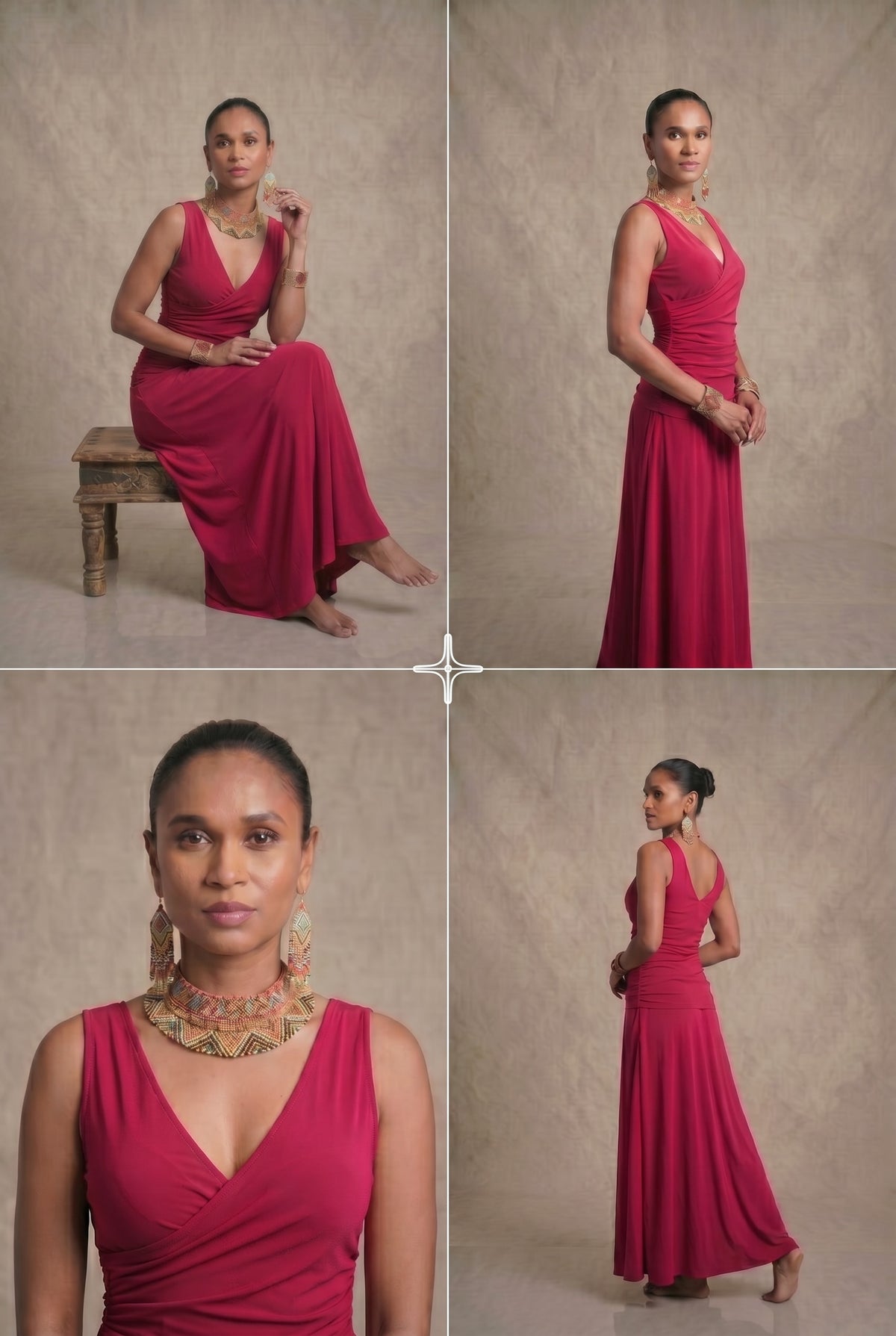 BAMBOO FLAMENCO SKIRT CLARET