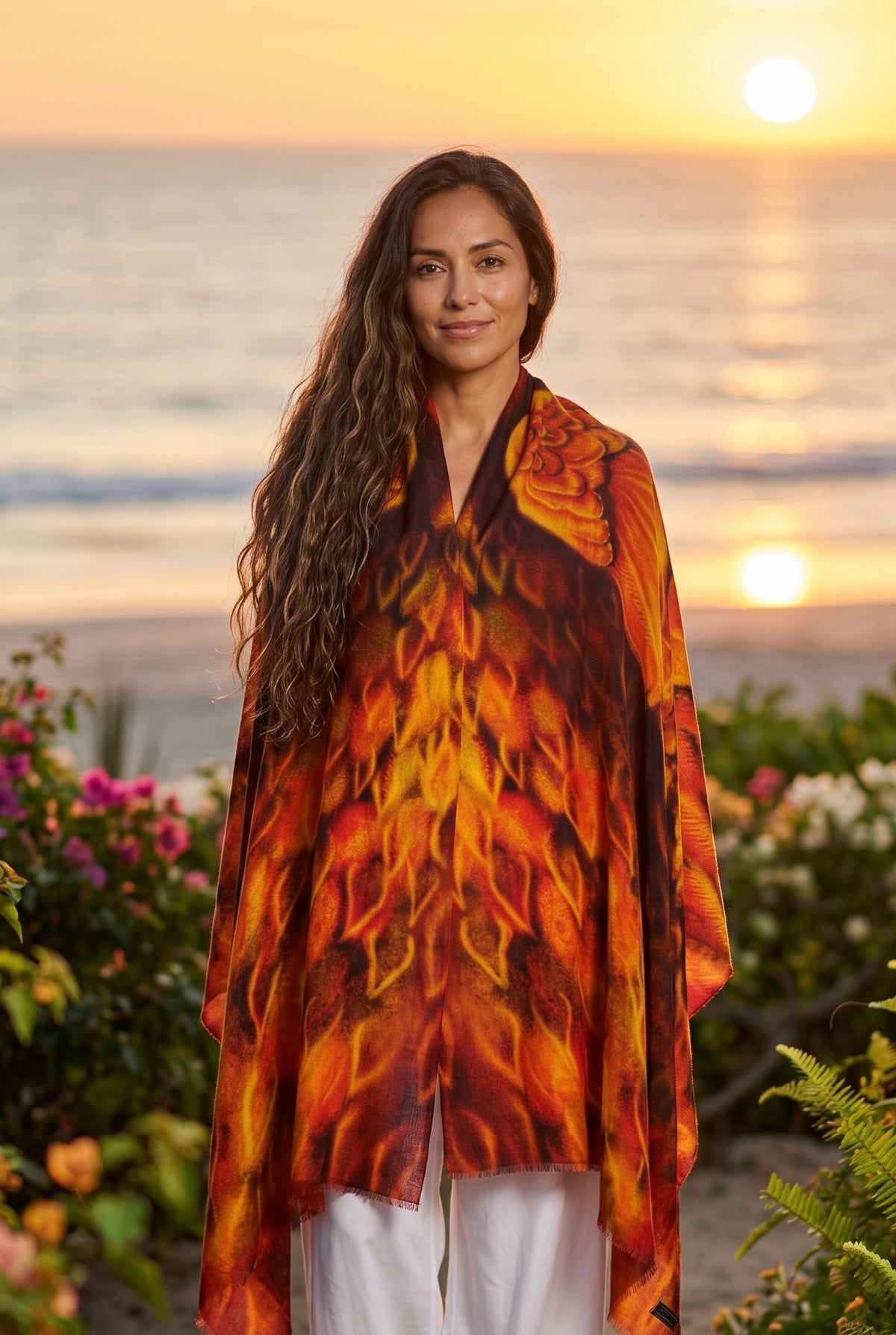 ANGEL WINGS 100% CASHMERE DHARMA SHAWL - PHOENIX FLYS HIGH