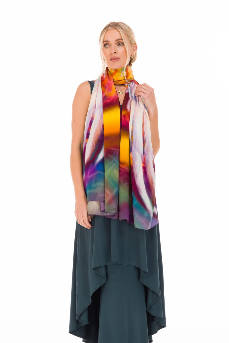PHOENIX RISING – SILK MEDICINE SHAWL