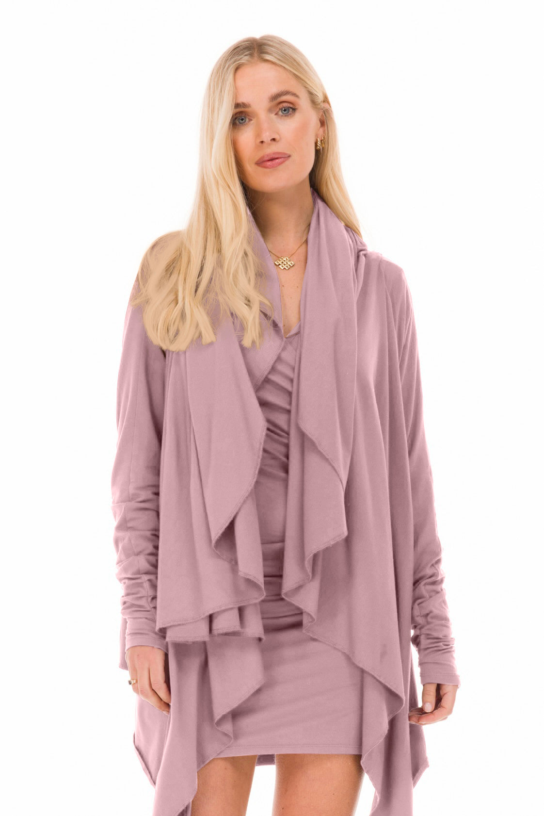 BAMBOO WATERFALL JACKET ROSEWOOD