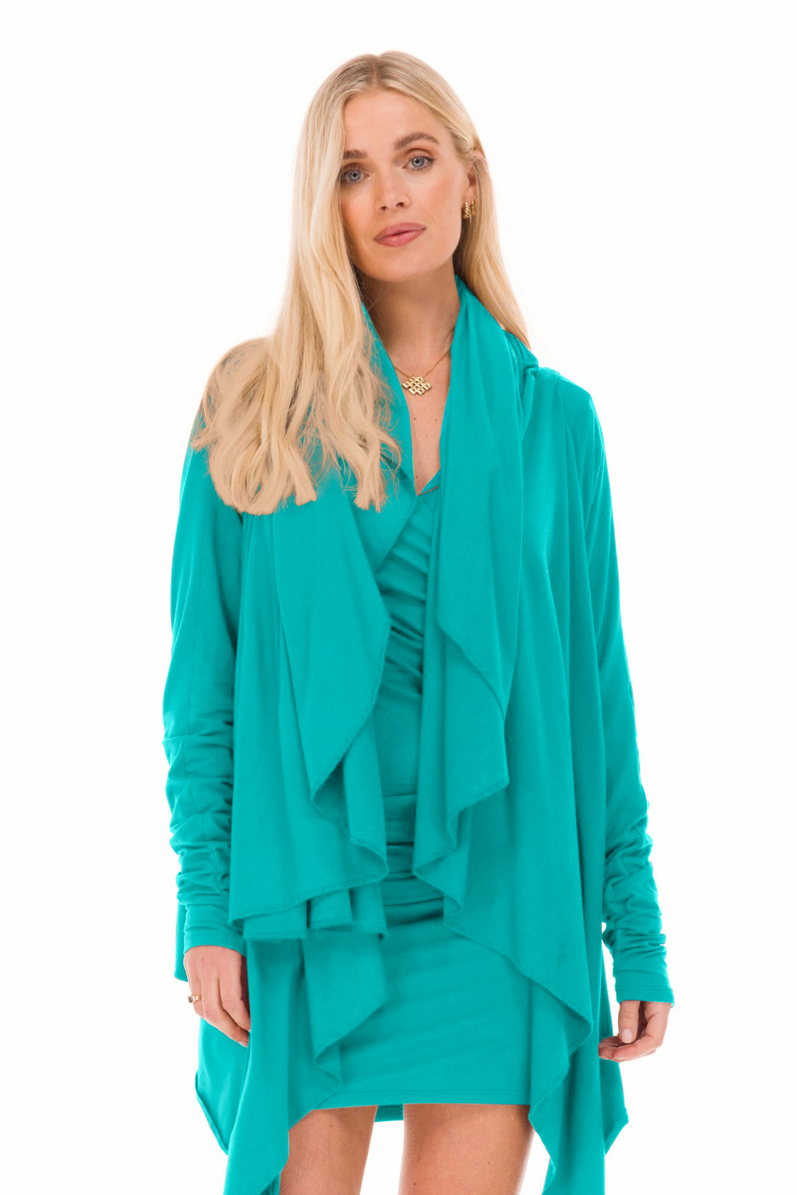BAMBOO WATERFALL JACKET TURQUOISE