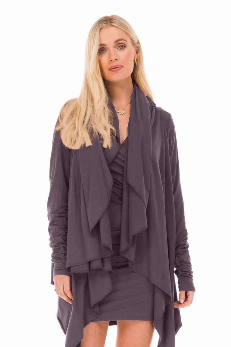 BAMBOO WATERFALL JACKET CHARCOAL