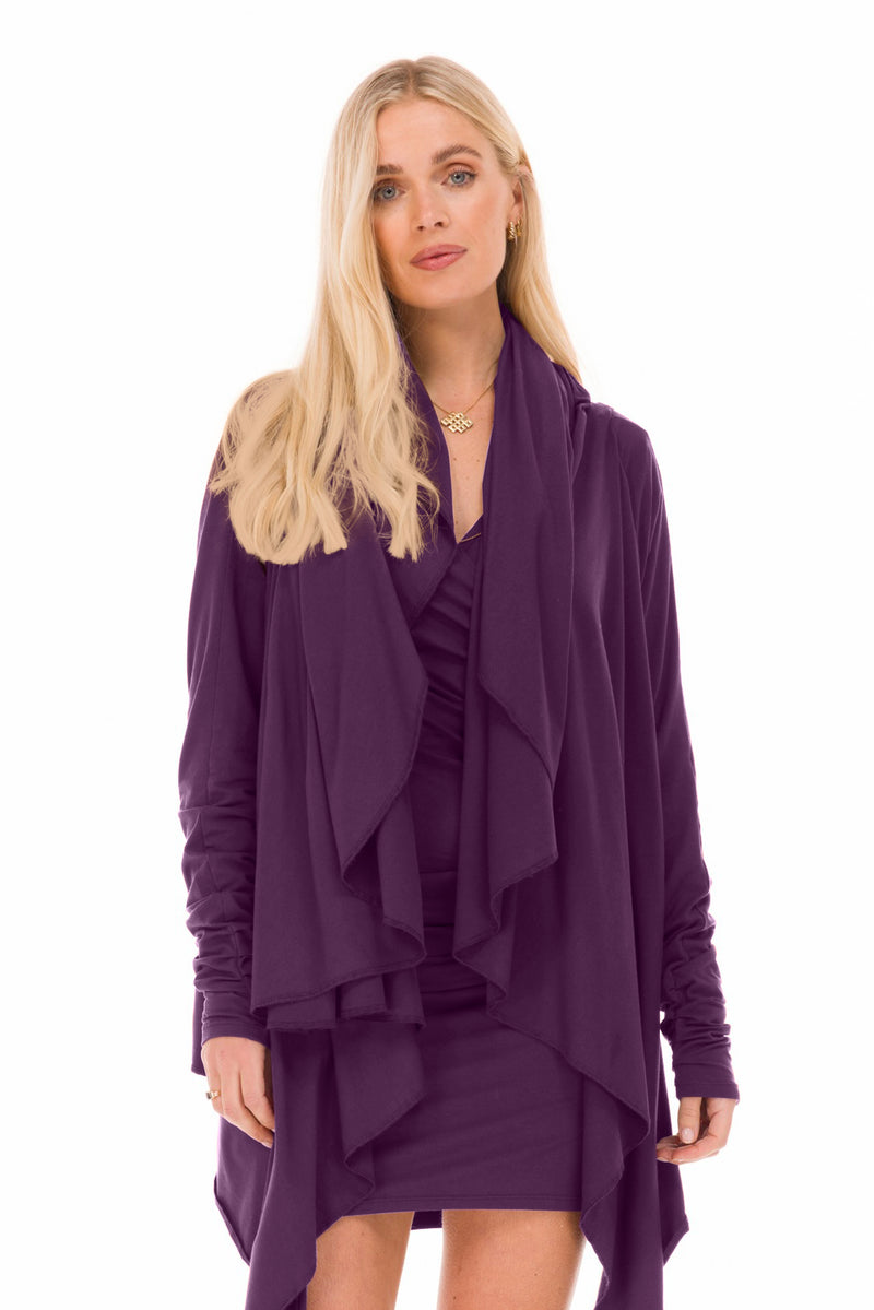 BAMBOO WATERFALL JACKET DEEP PURPLE