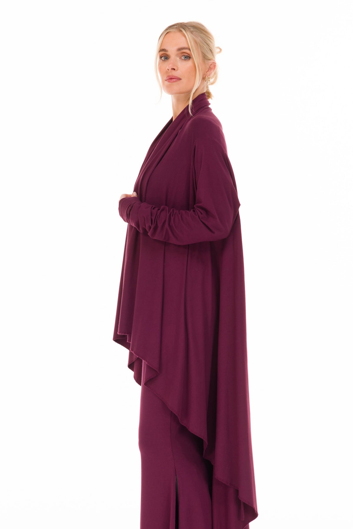 BAMBOO WATERFALL JACKET BERRY