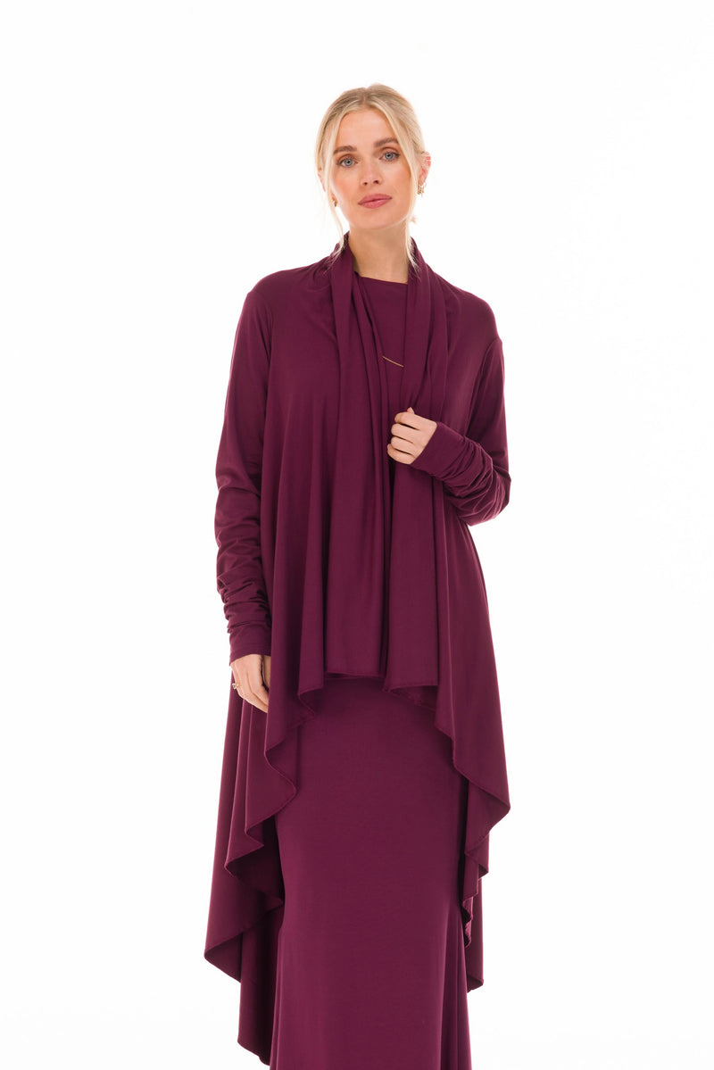 BAMBOO WATERFALL JACKET BERRY