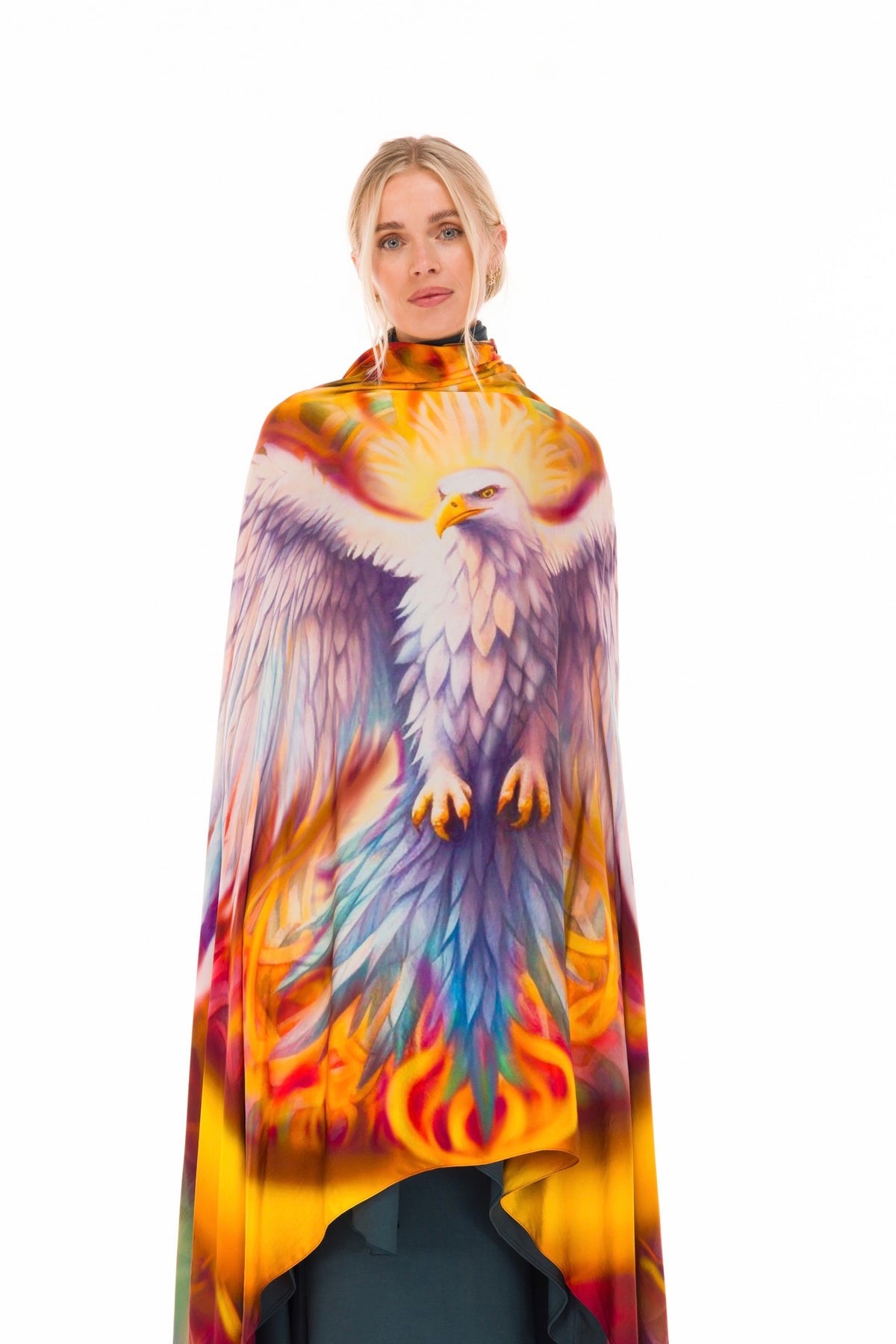 PHOENIX RISING – SILK MEDICINE SHAWL