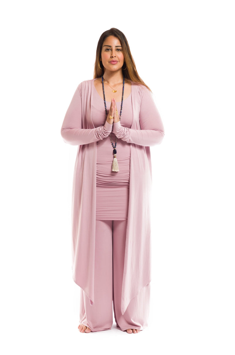 BAMBOO PALAZZO PANTS ROSEWOOD