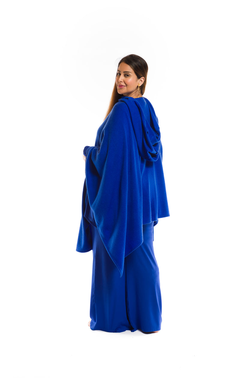100% 2 PLY CASHMERE SNOOD COBALT BLUE