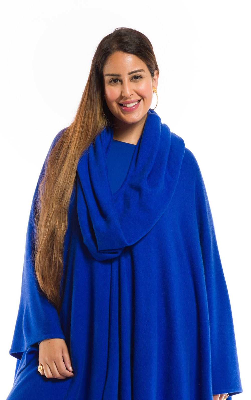 100% 2 PLY CASHMERE SNOOD COBALT BLUE