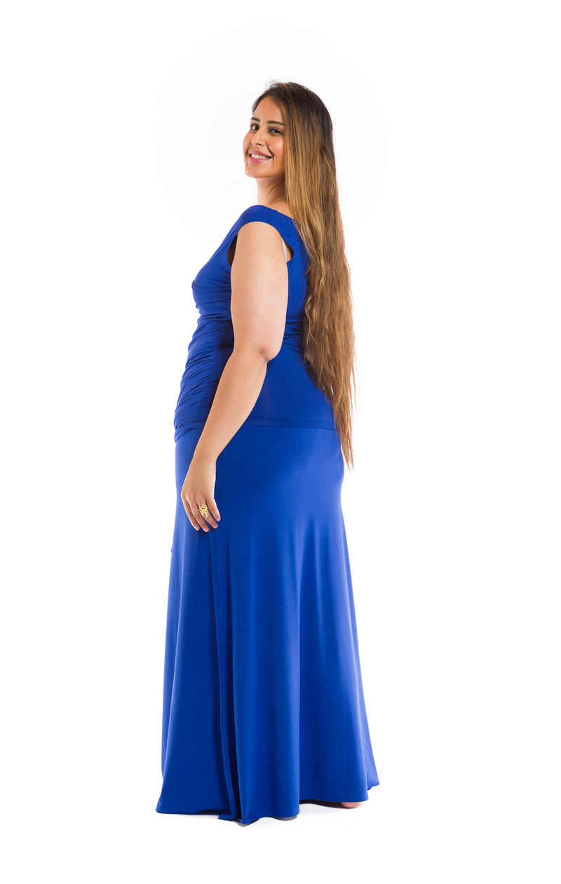 BAMBOO THAI SKIRT COBALT BLUE