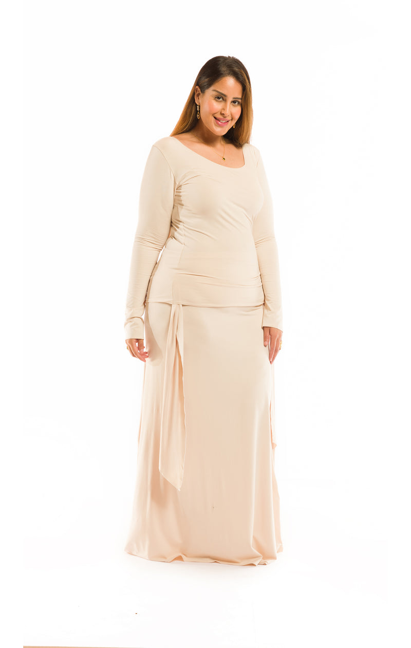 BAMBOO THAI SKIRT ECRU