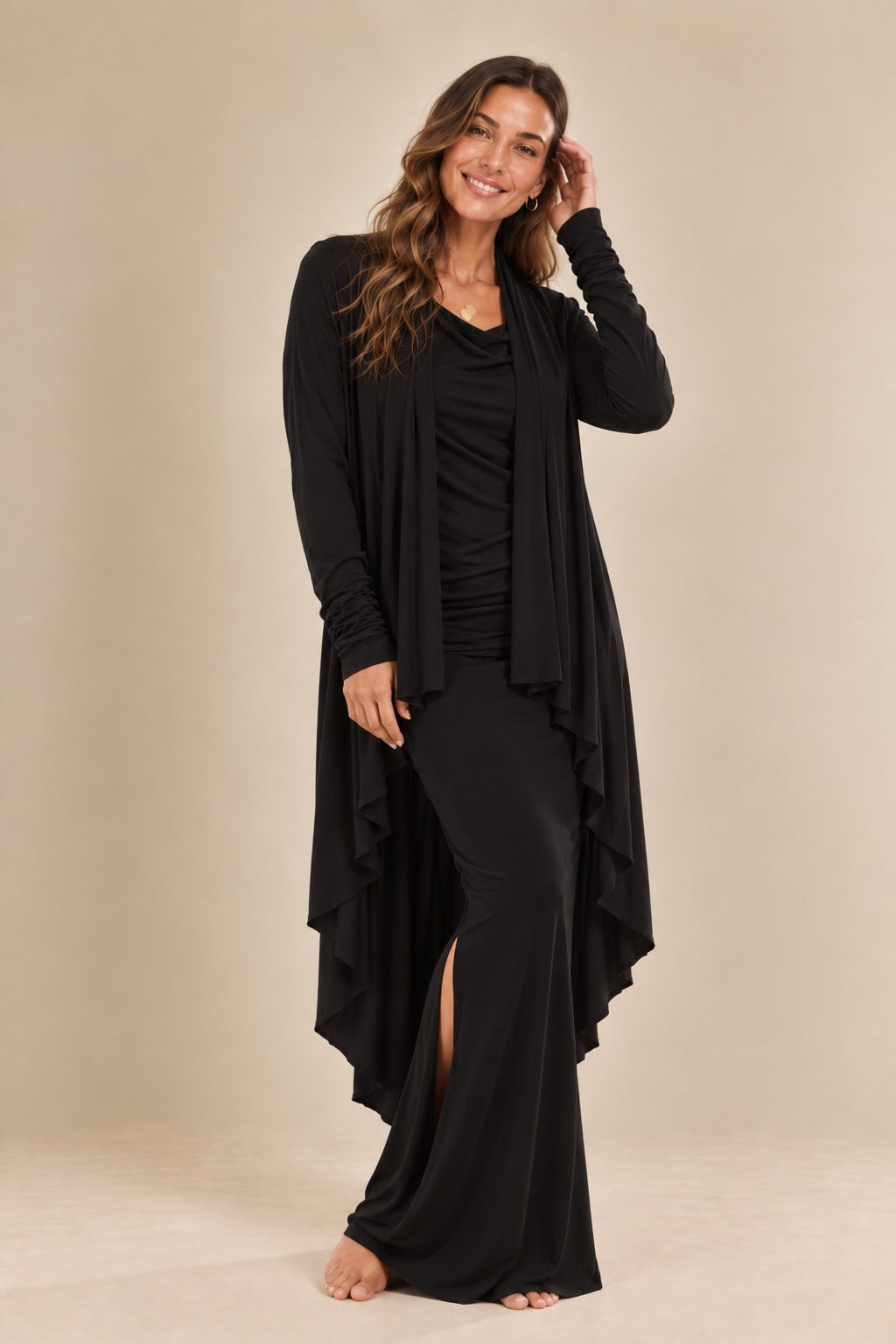 BAMBOO WATERFALL JACKET BLACK