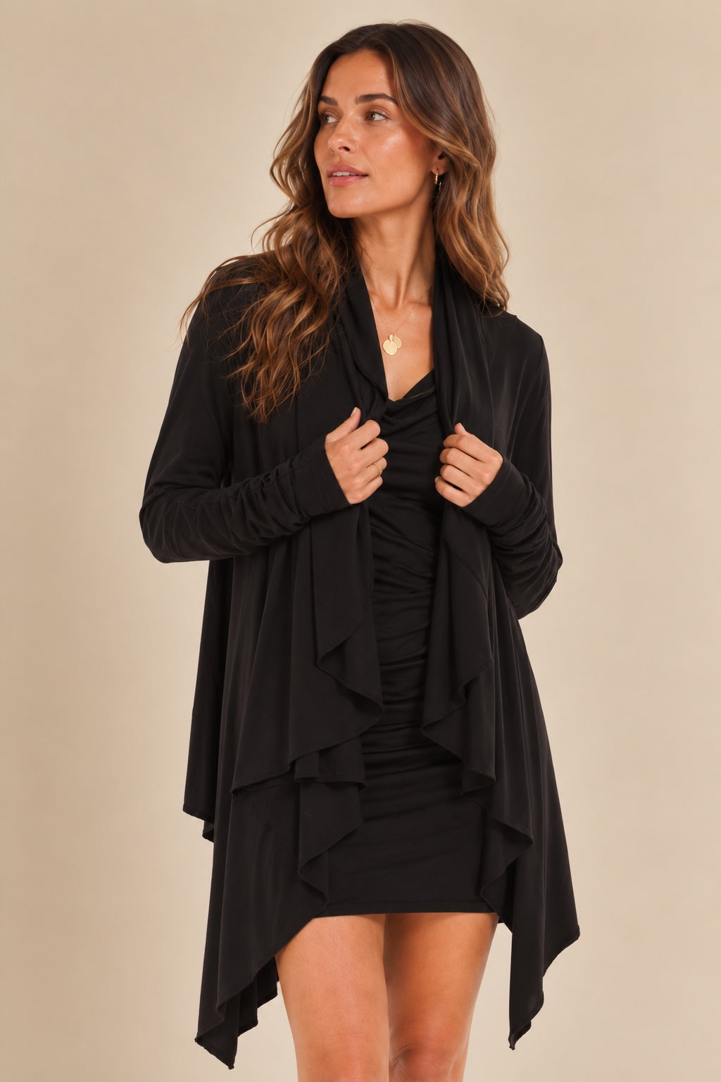 BAMBOO WATERFALL JACKET BLACK