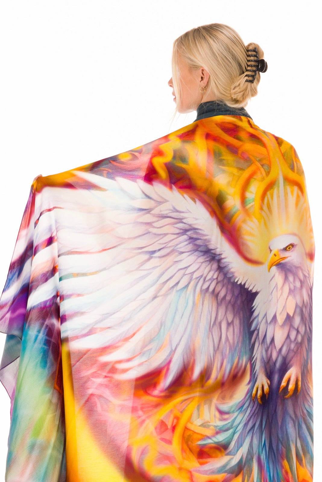 PHOENIX RISING – SILK MEDICINE SHAWL