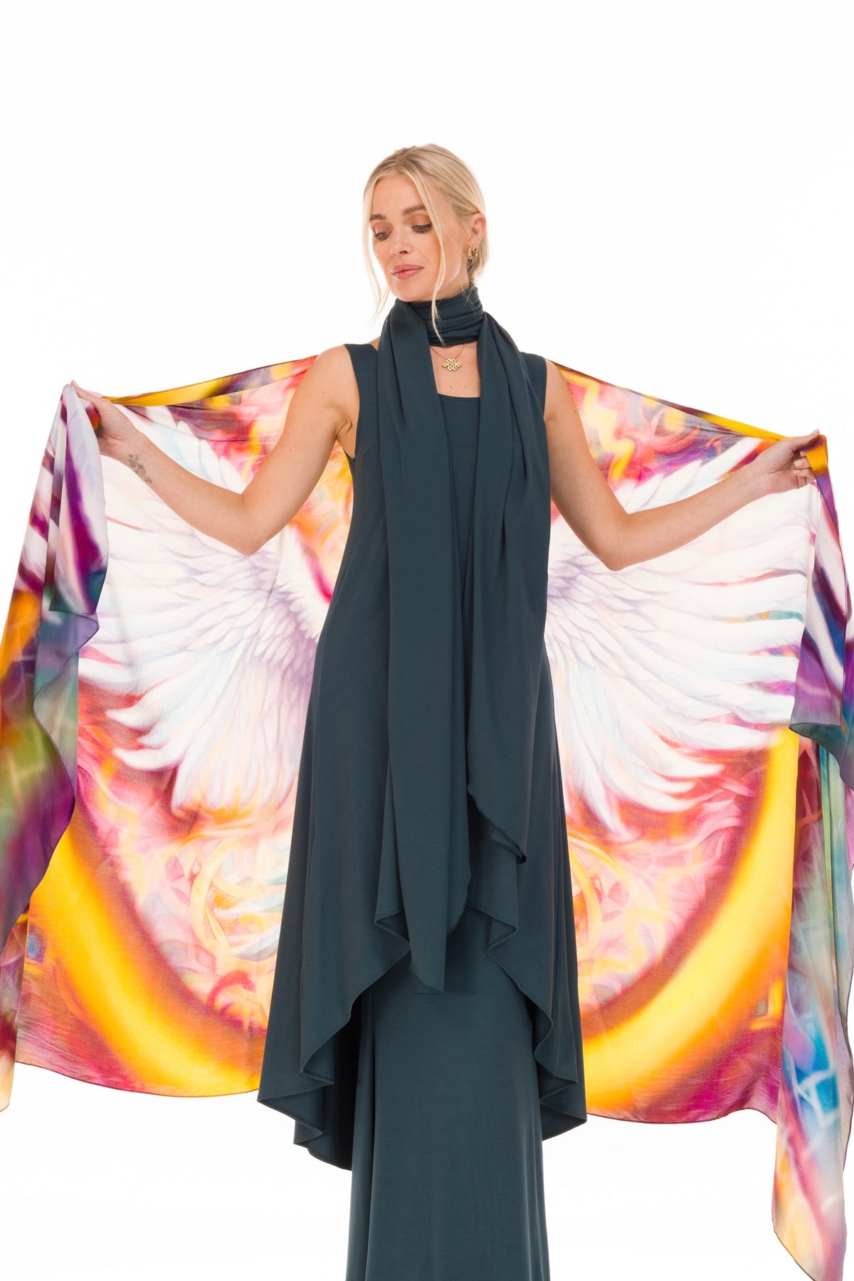 PHOENIX RISING – SILK MEDICINE SHAWL