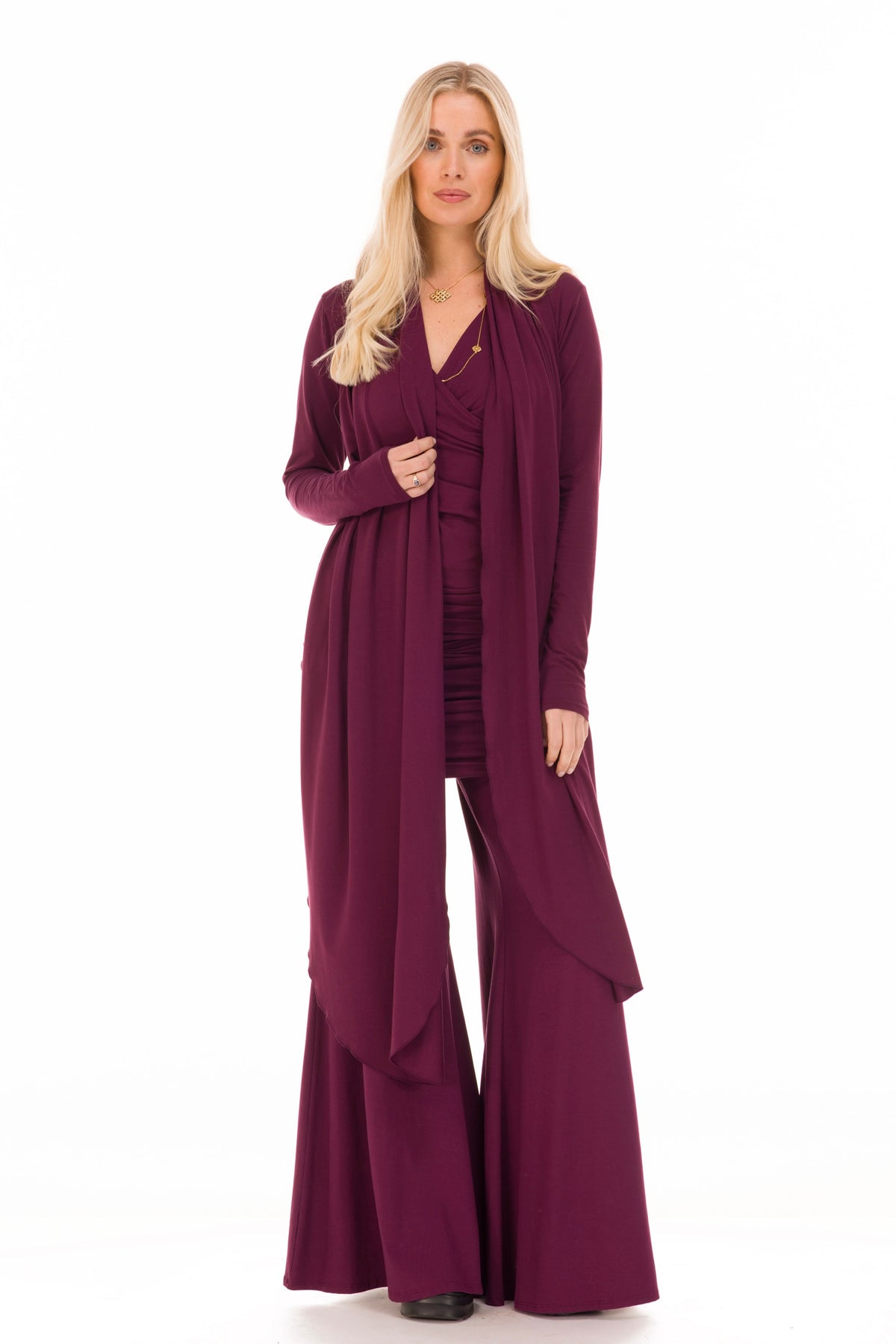 BAMBOO CROSSOVER DRESS BERRY