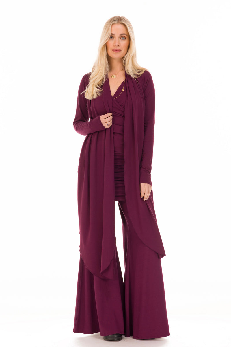 BAMBOO CROSSOVER DRESS BERRY