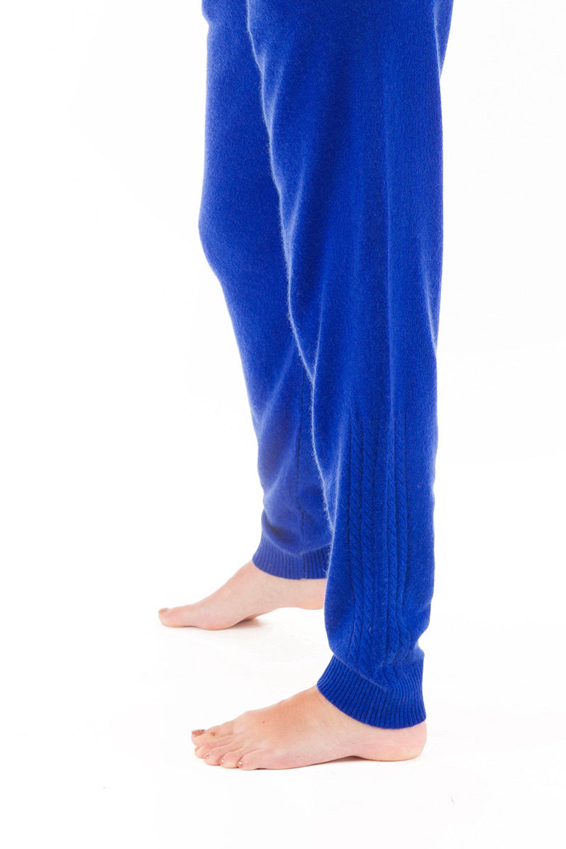 100% CASHMERE TRACKSUIT TOP ROYAL BLUE