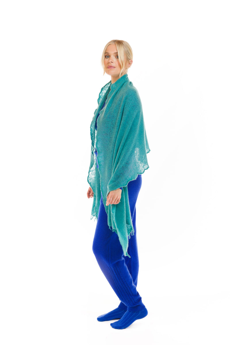 100% CASHMERE TRACKSUIT TOP ROYAL BLUE