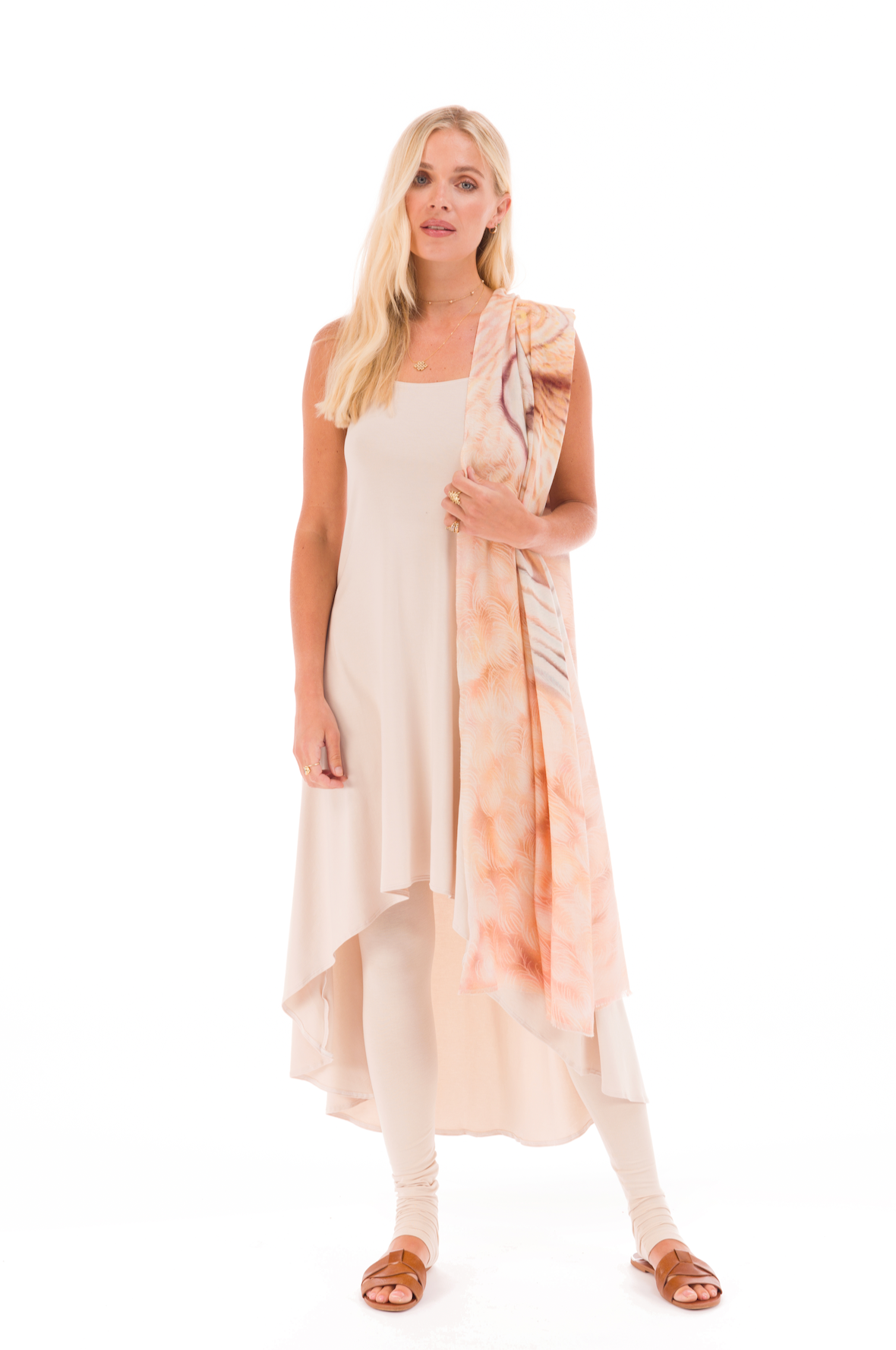 ANGEL WINGS 100% CASHMERE DHARMA SHAWL- WHISPERING WHITE