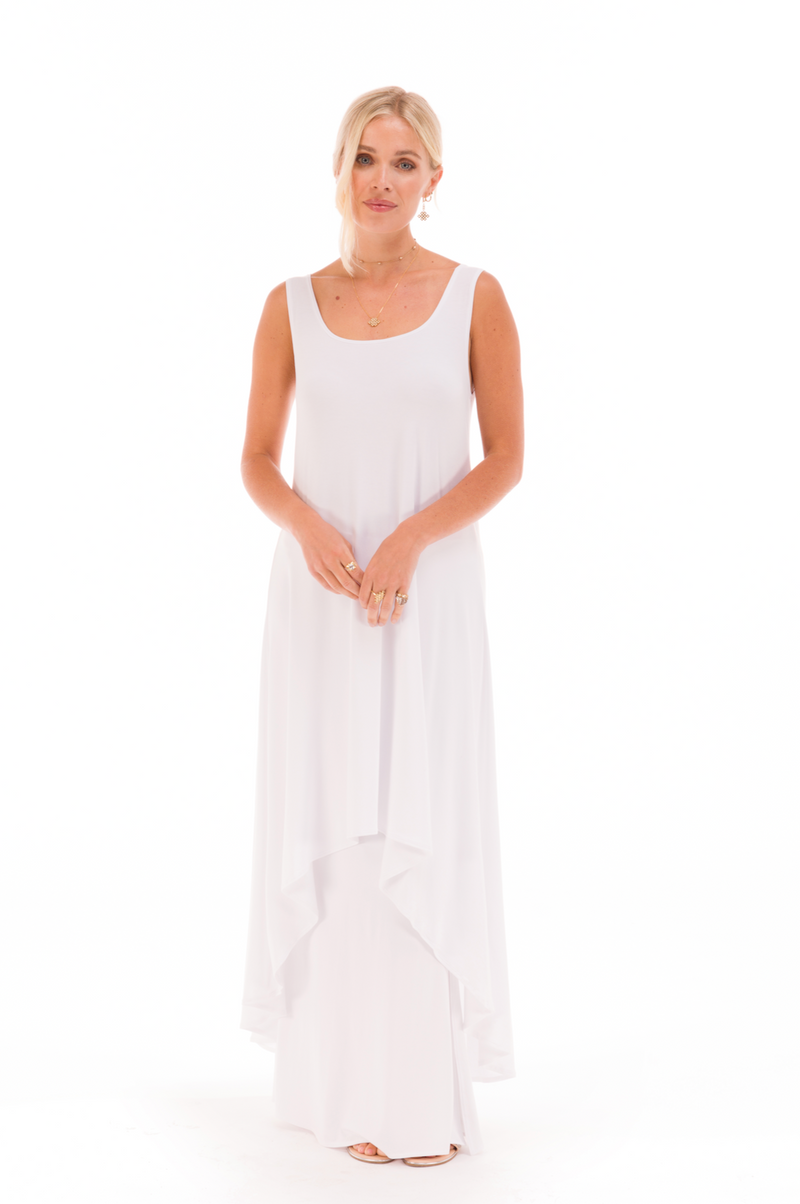 BAMBOO SIDE SLIT SKIRT WHITE