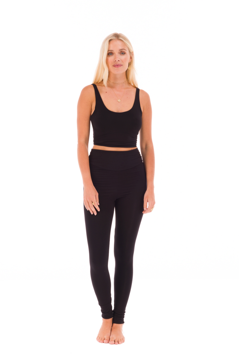 BAMBOO REVERSIBLE YOGA BRA BLACK-BROWN